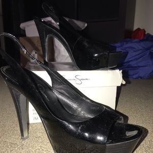Jessica simpson Black platforms pumps